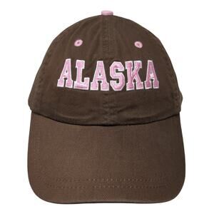 Alaska Slideback Baseball Cap Brown OS Adjustable Embroidered Arctic Circle